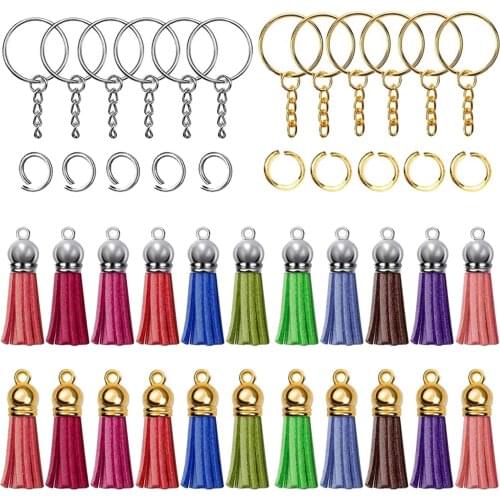 150pcs/Set Key Chain Ring Keychain Tassels for Handmade Keepsake Making