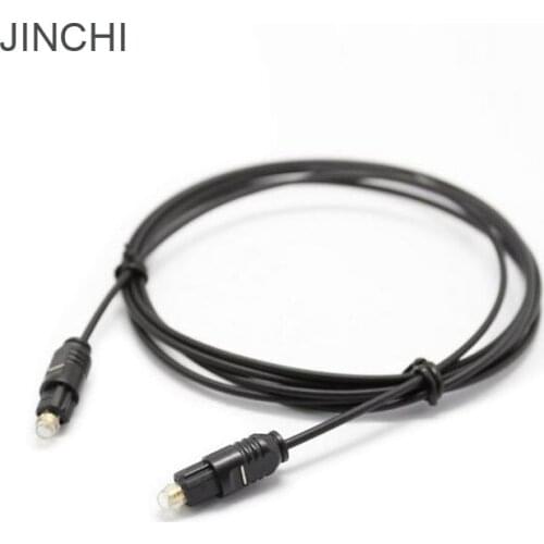 JINCHI 1m Digital Audio cables Optical Fiber Cable Toslink connector cabo kabel black OD2.2mm ,custom lengths