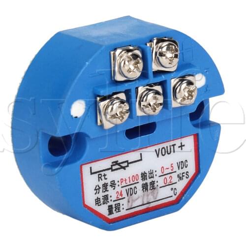 PT100 Temperature Sensor Transmitter 0-150 Celsius Output 0-5V 24VDC