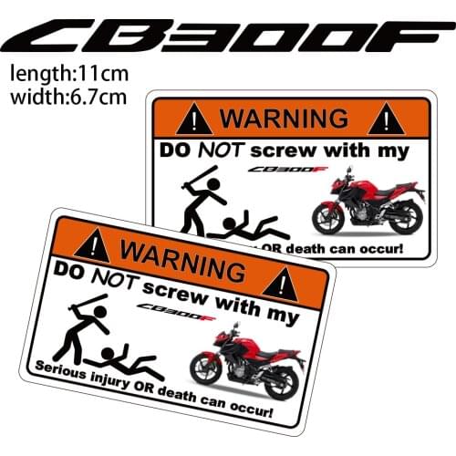 KODASKIN Motorcycle Cheap Creative Warning Sticker Decal for Honda CB300F