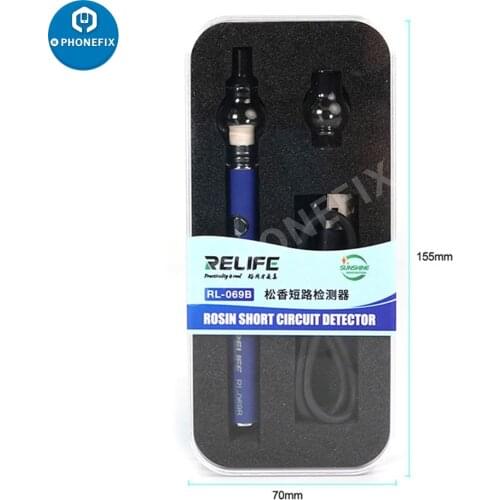 RELIFE RL-069B Rosin Short Circuit Detector USB Charging Rosin Flux Pen For Phone Computer Motherboard Fault Detecting Repair