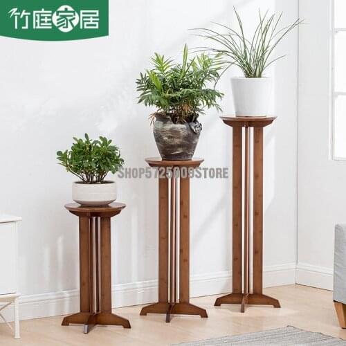 Household flower stand, multi-layer living room flower table, solid wood shelf, Chlorophytum green flower table, floor flower po