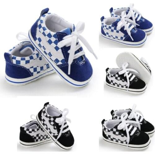 Focusnorm Cute Baby Toddler Girl Boy Canvas Shoes Soft Sole Crib Shoes Sneakers Canvas Shoes Anti-slip All Seasons
