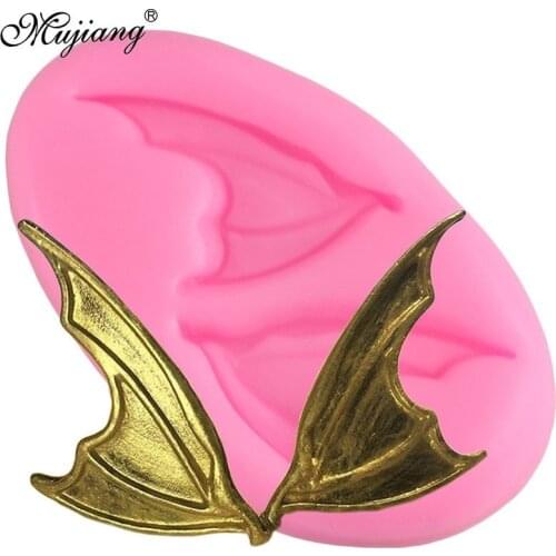 Halloween Bat Wings Silicone Mold CupcakeTopper Fondant Cake Decorating Tools Cookie Baking Polymer Clay Candy Chocolate Moulds