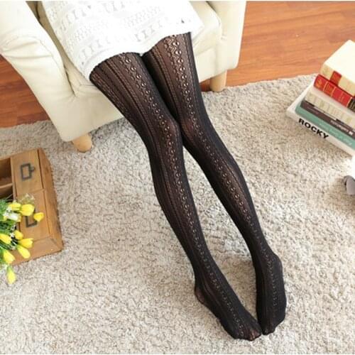 Women Pantyhose Lace Vertical Striped Nylon Tights for Female Ladies Sexy Fashion Pantyhose Collant Femme Spring Autumn Styles