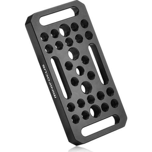 DIY Multi-Function Mounting Easy Cheese Plate w 1/4"-20 & 3/8"-16 Holes for Camera Cage Railblocks Dovetails Short Rods tripod