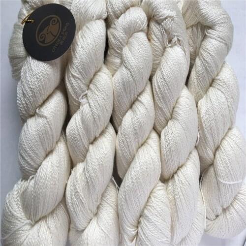 1*100g Undyed Natural silk merino Yarn 50% silk 50% merino undyed yarn