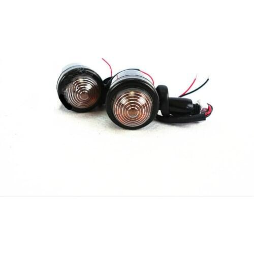 Retro Motorcycle Refitted Retro Turn Signal Turn Light Metal Shell Elliptical Small Turn Light