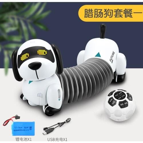 YL Follow Dachshund Intelligent Remote Control Charging Robot Puzzle Pet the Toy Dog Children Gifts for Boys and Girls