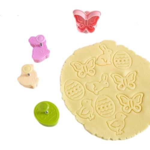 Family baking Spring type pressing cutting Easter series butterfly rabbit easter egg chicken mini cookie cutters Free shipping