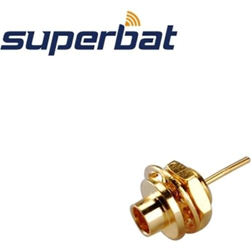 Superbat 10pcs MMCX Panel Mount Jack with Nut and Solder Cup RF Connector
