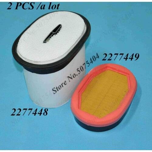 2 Pcs Brand New Air Filter 2277448 2277449 Air Filter Element For CAT Heavy Duty Truck Diesel Filter Air Clearer