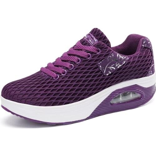 New Arrival Women Shoes Outdoor Mesh Casual Sports Shoes Fashion Sneakers Female Thick-Soled Air Cushion Shoes Female Sneakers