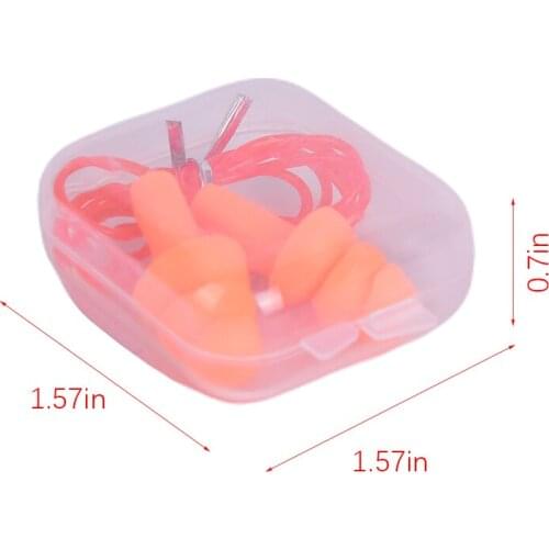 1Pair Box-packed Comfort Earplugs Noise Reduction Silicone Soft Ear Plugs Swimming Silicone Earplugs Protective For Sleep