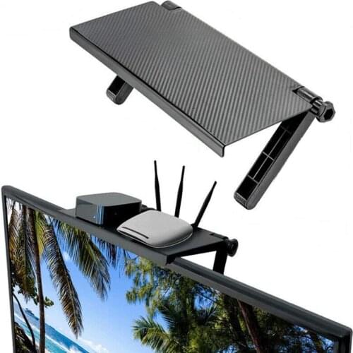 1pcs Adjustable Screen Top Storage Shelf TV Rack Holder Computer Monitor Desktop Stand Display Home Office Table Desk Organizer