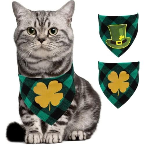 2021 Adjustable Fashion Printing Puppy Cat Saliva Towel Comfortable Triangle Bib Scarf Suitable For Small And Medium-sized Dogs