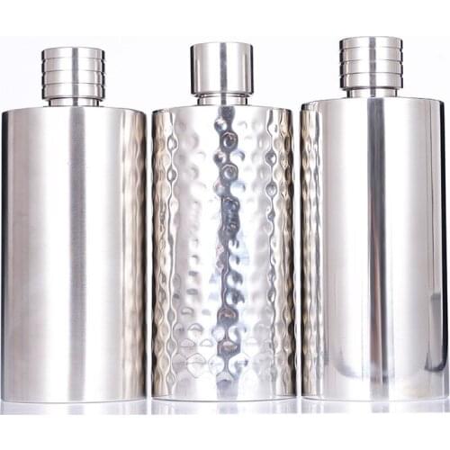 500ml Tiaking 304 stainless steel hip flask thicker Cylindrical kettle Russian Portable Liquor Bottle