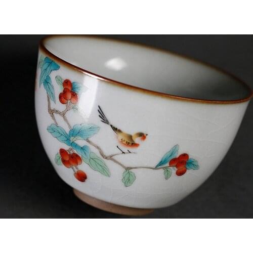 Your Kiln Fruitful Achievements Ceramic Teacups Porcelain Teacups With Cups Receive Bag Chinese Tea Cup Teabowl