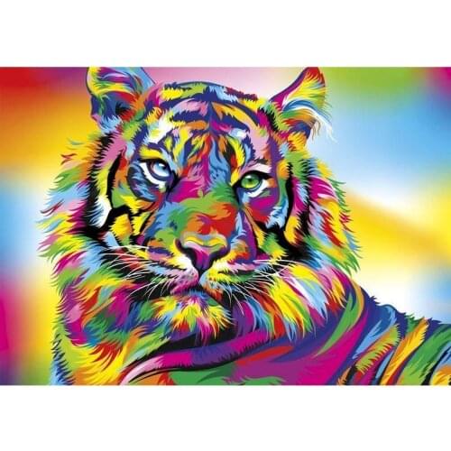 GATYZTORY Painting By Numbers Color Tiger Picture Drawing On Canvas Acrylic Paints Animal Coloring By Numbers Home Decor