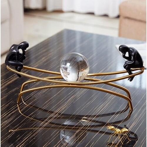 European-style Thinker Crystal Ball Decoration Model Room Decoration Study Desk Porch Living Room Home Decoration Decoration