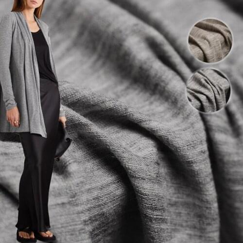 Red Raspberry Japanese Mix-colour Knitted Wool Fabrics Garment Materials Autumn Women T-shirt DIY Sewing Cloth Freeshipping