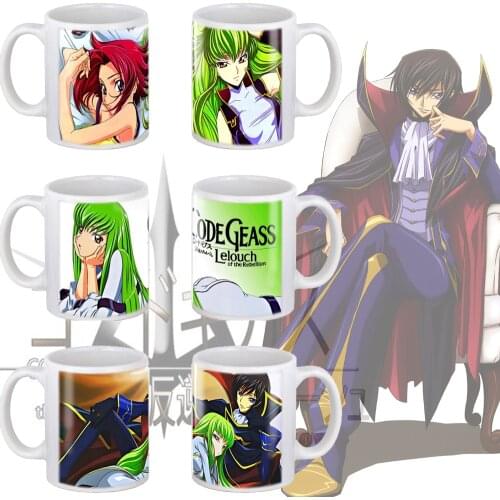 2021 Code Geass coffee gift Mug 11oz Anime white ceramic coffee travel cup 350ml Travel coffee mugs kids birthday Gift mug