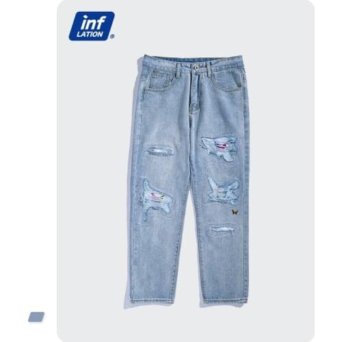 Прямые джинсы для мужчин LEAP OVER China At AliExpress