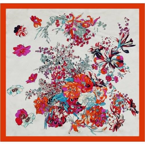 Summer Square Scarf Women Bandana Large Head Hijab Hair Band Lady Silk Scarves Wraps Shawl Headband Female Foulard 2020