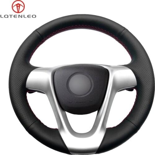 LQTENLEO Black PU Artificial Leather DIY Car Steering Wheel Cover For Mercedes Benz Smart Fortwo 2009-2013 Smart Forjeremy 2013