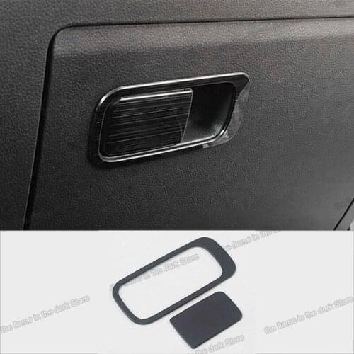 Lsrtw2017 Stainless Steel Car Co-driver Storage Glove Box Switch Frame Trims for Skoda Kamiq 2018 2019 2020 Accessories Auto