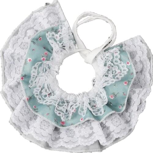 Pet Puppy collar flower handmade saliva towel bib bib lace dog Teddy Yorkshire cat cute photo styling accessories 2color