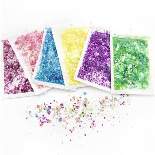 30g Glitter Sequins Slime Fluffy Accessories Filler Kids Toys Lizun Clay DIY Slime Supplies Charms Slime Additives Decoration