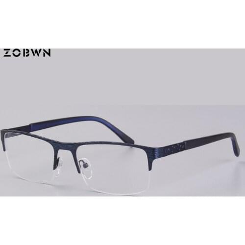 ZOBWN Eyeglasses Frame business optical glasses man Computer Optical Eye Glasses spring hinge Spectacle Armacao de oculos gafas