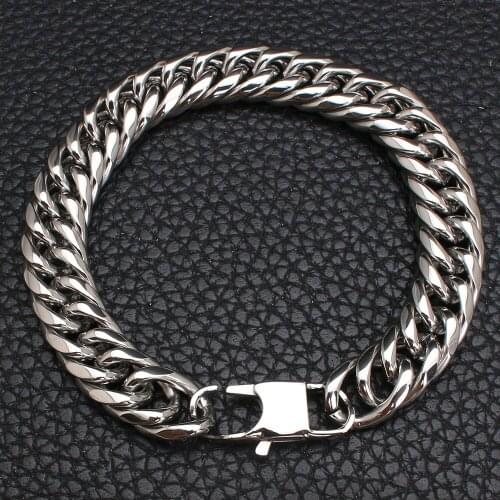 Wholesale Fashion Stainless Steel Jewelry Chain Bracelet Gold & Silver Color Plated For Man & Woman BFHKAGJP