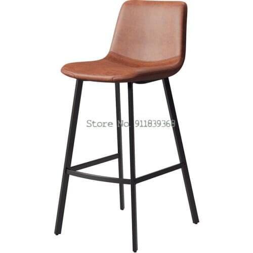 Nordic Back Bar Chair Creative Home Modern Simple Bar Chair Front Desk Leisure Coffee Shop High Chair Stool