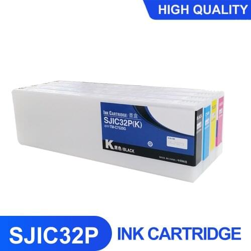 KINGSUN 300ML/PC SJIC32P Compatible Ink Cartridge With Pigment Ink For Epson TM-C7520G Label Printer