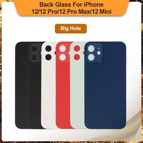 Big Hole Housing Back Glass Battery Cover For iPhone 12 12 Pro 12 Pro Max 12 Mini Rear Door Parts Replacement EU Version