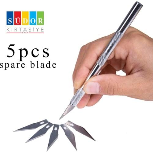 Sudor Metal Scalpel Knife Blades Non-slip Cutter Engraving Craft Knives Blades for Mobile Phone Laptop PCB Repair Hand Tools