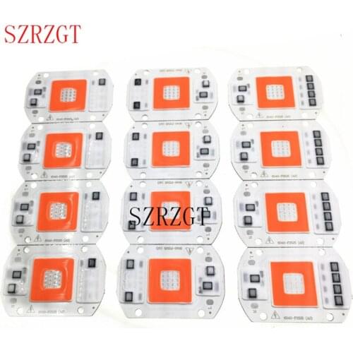 20W 30W 50W 220V LED Grow Lamps With Lens Reflector Red+Blue Light LED Grow Light Full Spectrum For Plants Seed Growing