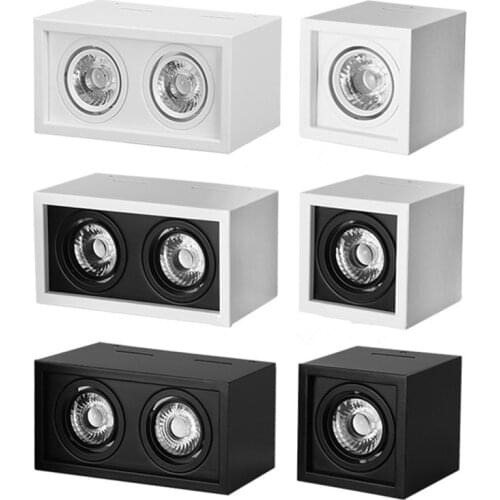 1pcs white Black High quality Surface Mounted adjustment LED COB dimmable Downlights ac85-265V 10W 20W LED Ceiling Lamp Spot