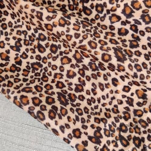 Clothing DIY handmade fabric classic printed leopard plush fabric