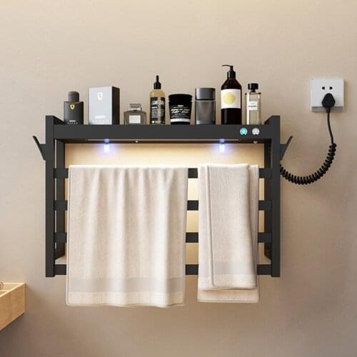 Ultraviolet electric towel rack intelligent sterilization heating bathroom towel rack drying no hole bathroom accessories