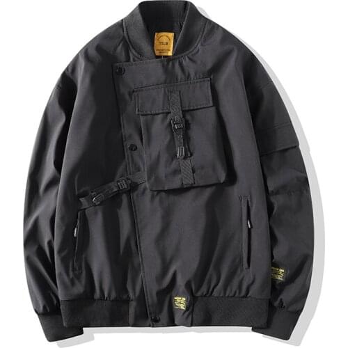 2021Men Spring Hip Hop Solid Color Windbreaker Jackets Coat Men Brand Autumn Casual Loose Large Size Wild Couples Jacket Men