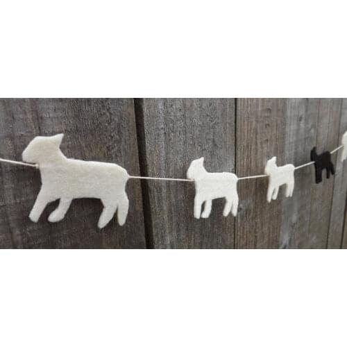 Lambs Easter nursery felt Garlands baby shower buntings Christening RUSTIC wedding birthday Church decor baptism banners