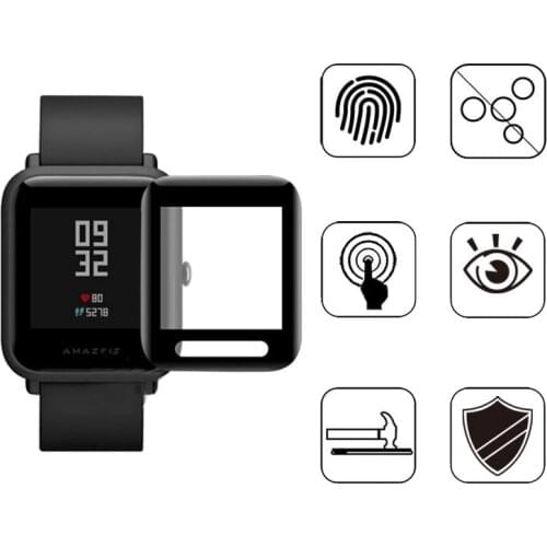 3D Curved Soft Full Edge Cover Protective Film For Huami Amazfit Bip Lite/ Bip S Screen Protector For Amazfit Bip Lite/S lite