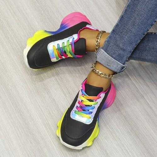 Women Sneakers 2021 Fashion Casual Shoes Woman Comfortable Breathable White Flats Female Platform Sneakers Chaussure Femme