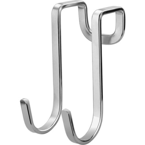 1pcs Bathroom Kitchen Double S Shape Stainless Steel Storage Hook For Wall And Door Home Key Organizer Accessories Home