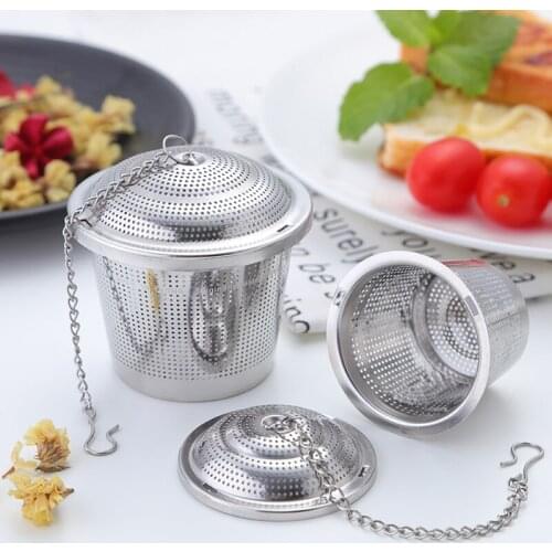 3 Size Tea Mesh Infuser Reusable Tea Strainer Teapot Stainless Steel Loose Tea Leaf Spice Filter Drinkware Kitchen Accessories