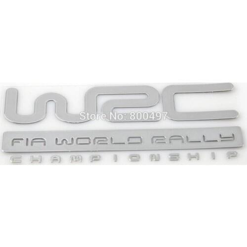 3D Car Trunk Nickel Alloy Badge Emblem Sticker Accessories Adhesive Car Styling Badge Decal For WRC FIA World Rally Champ