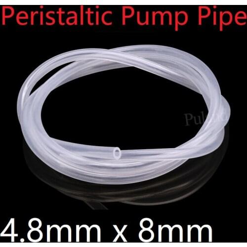 4.8x8 Peristaltic Pump Silicone Hose Transparent ID 4.8mm x 8mm OD Thickness 1.6mm Food Grade Soft Flexible Pipe Water Tube